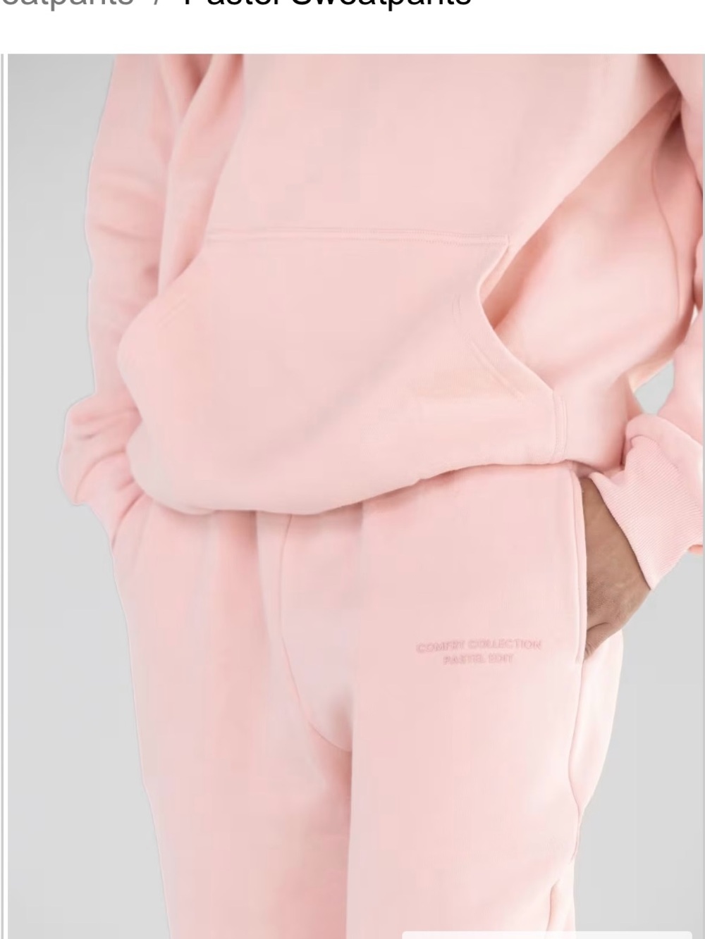 Comfrt Pastel Pink Sweatpants - Women's Track Joggers - Picture 3 of 8